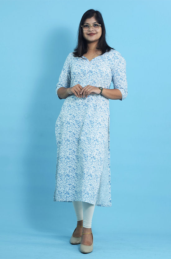 IYKA- Office Wear Designer Cotton Kurthi #010066