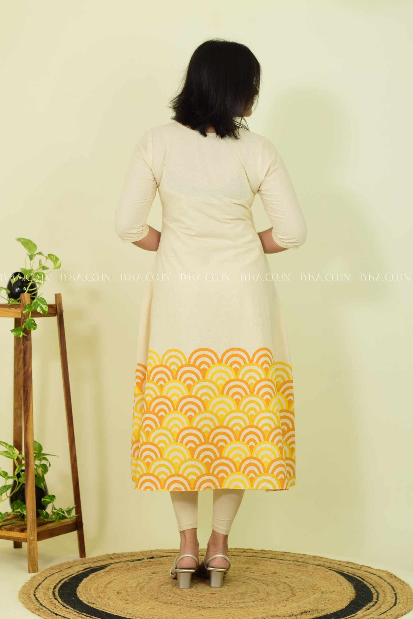 Yellow Petals Printed Kurthi