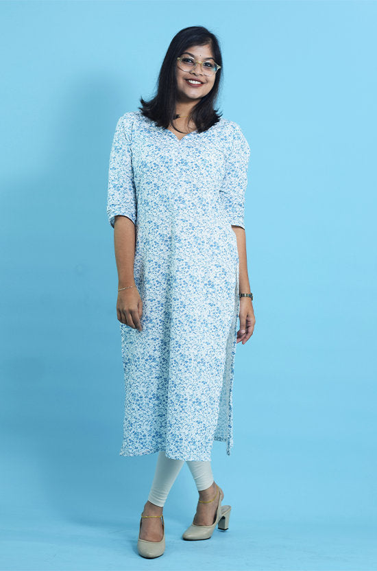 IYKA- Office Wear Designer Cotton Kurthi #010066