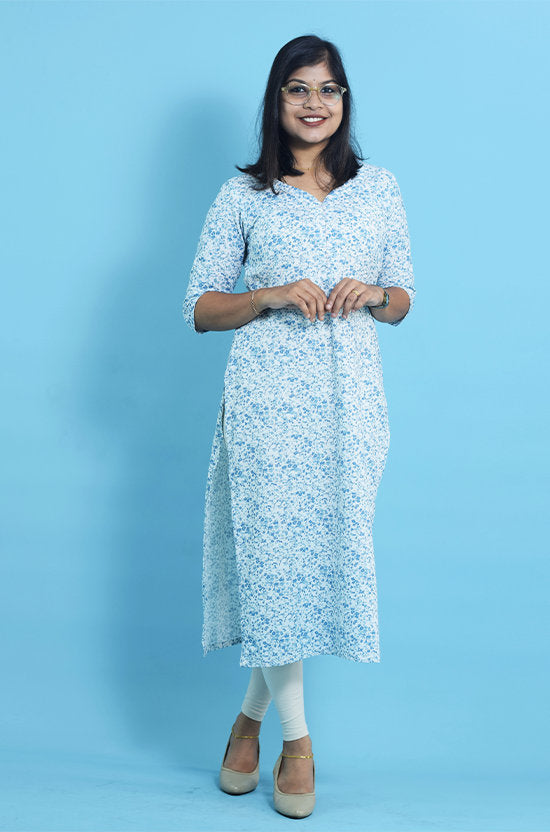 IYKA- Office Wear Designer Cotton Kurthi #010066