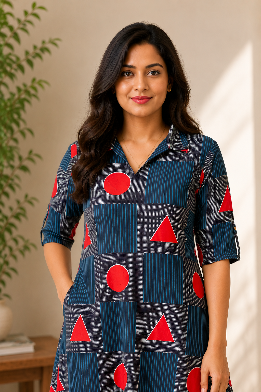 Ruby Grid Kurthi