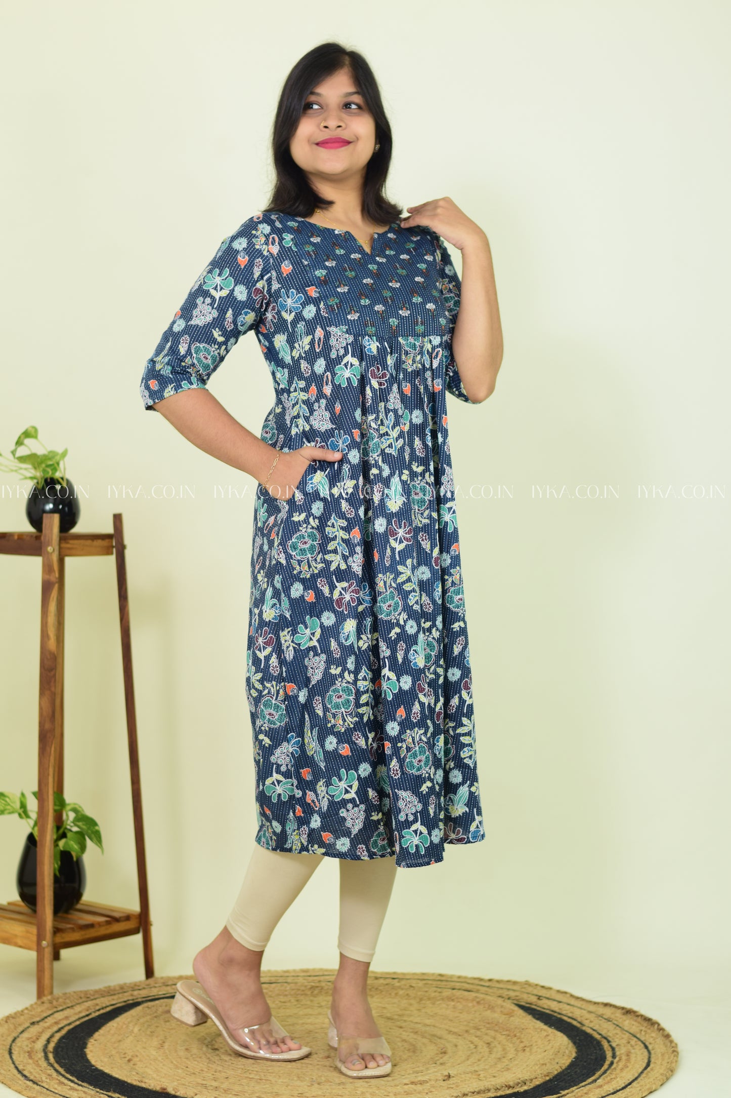 Midnight Sky Cotton Kurthi
