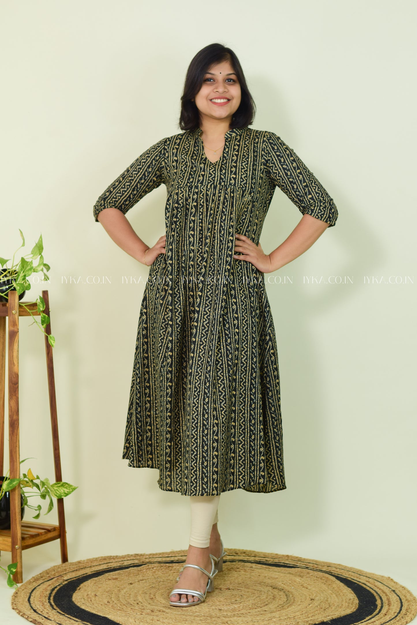 Dark Drape A-line Kurthi