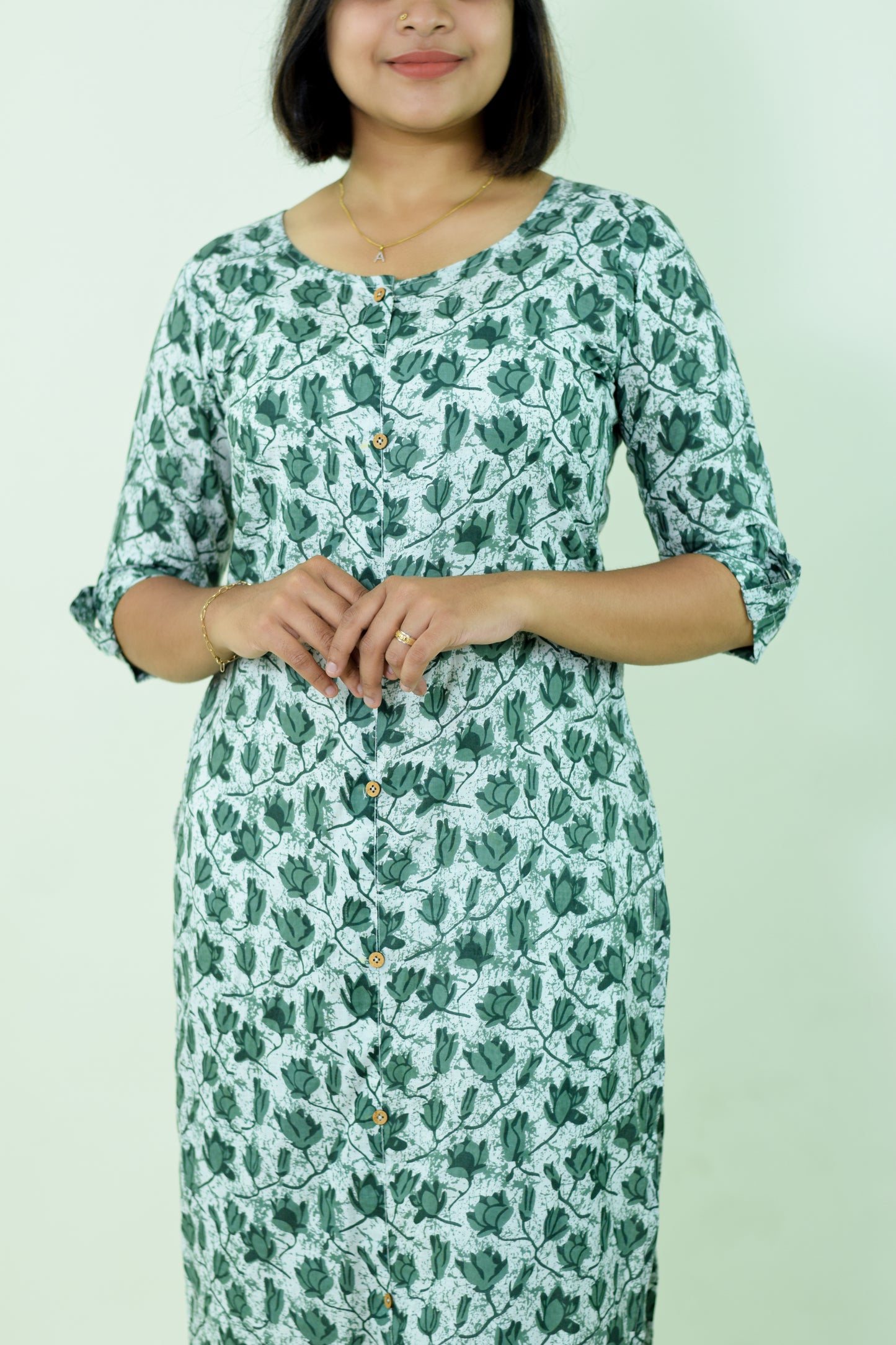 IYKA- FLORAL PRINTED STRAIGHT CUT KURTHA #00037KUR