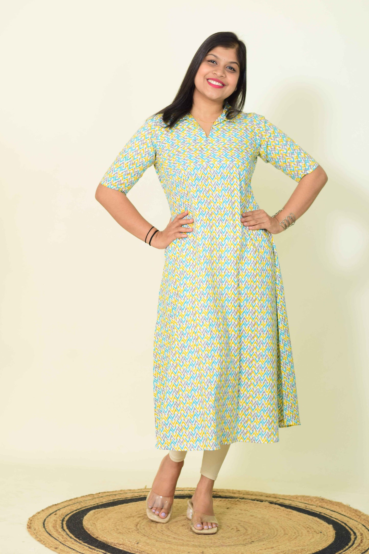 Vivid Vibes Collar Kurthi