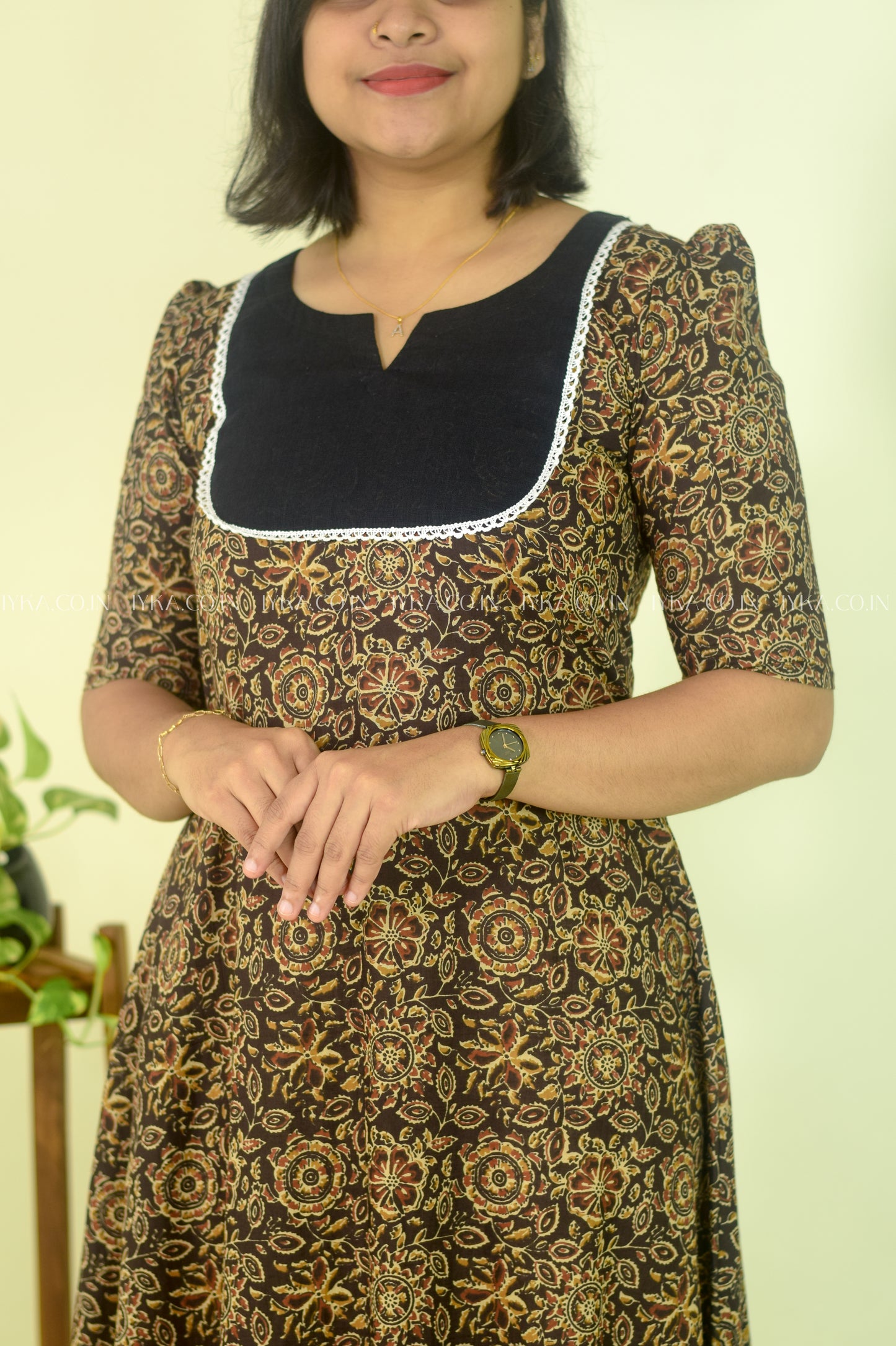 Cocoa Charm Cotton Kurthi