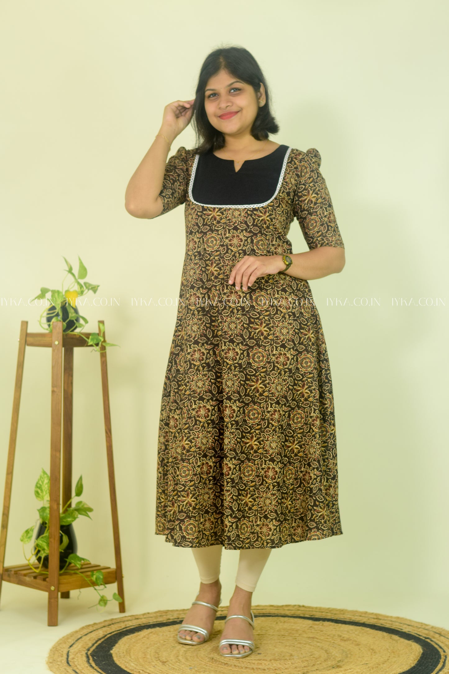 Cocoa Charm Cotton Kurthi