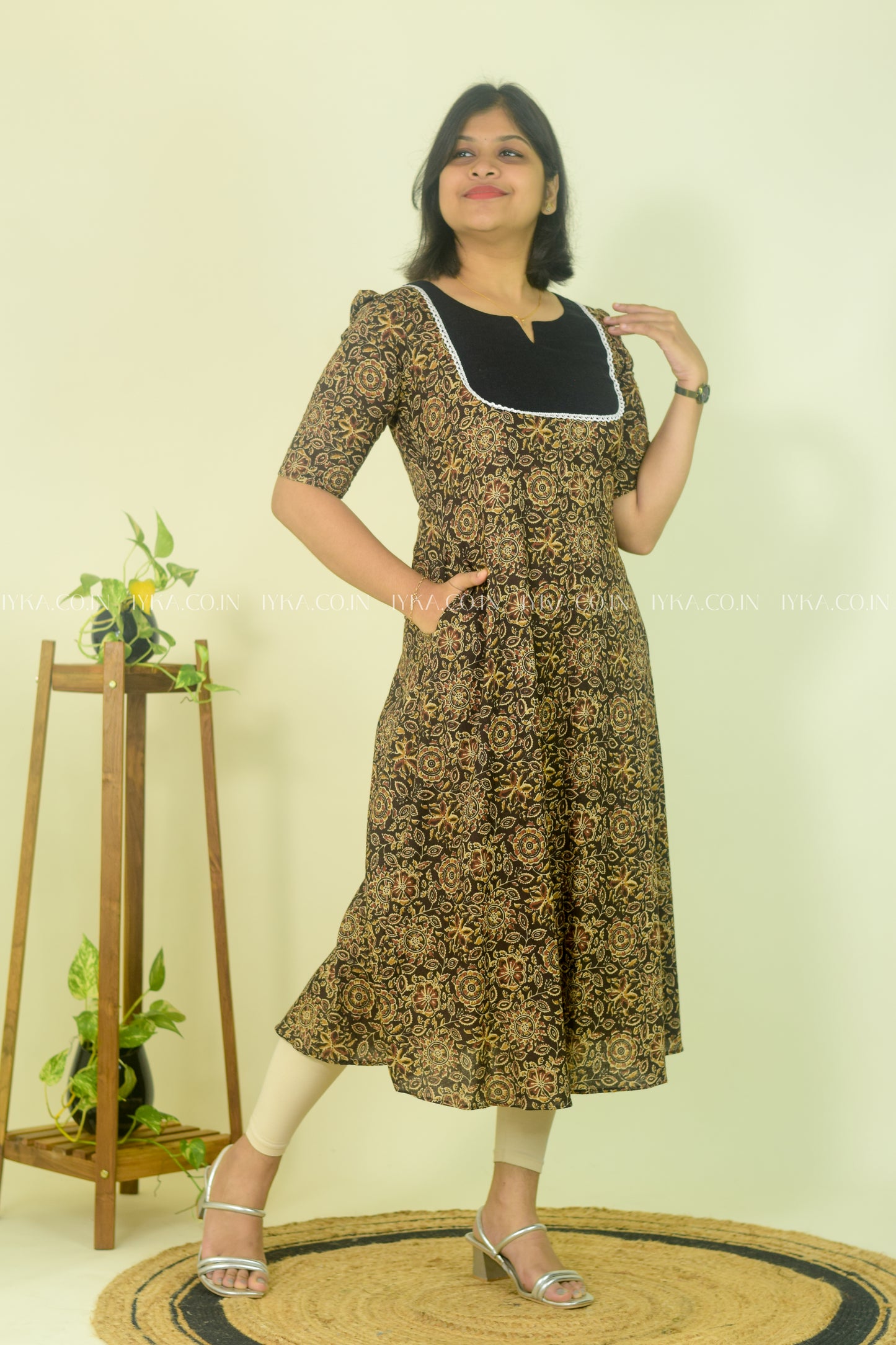 Cocoa Charm Cotton Kurthi