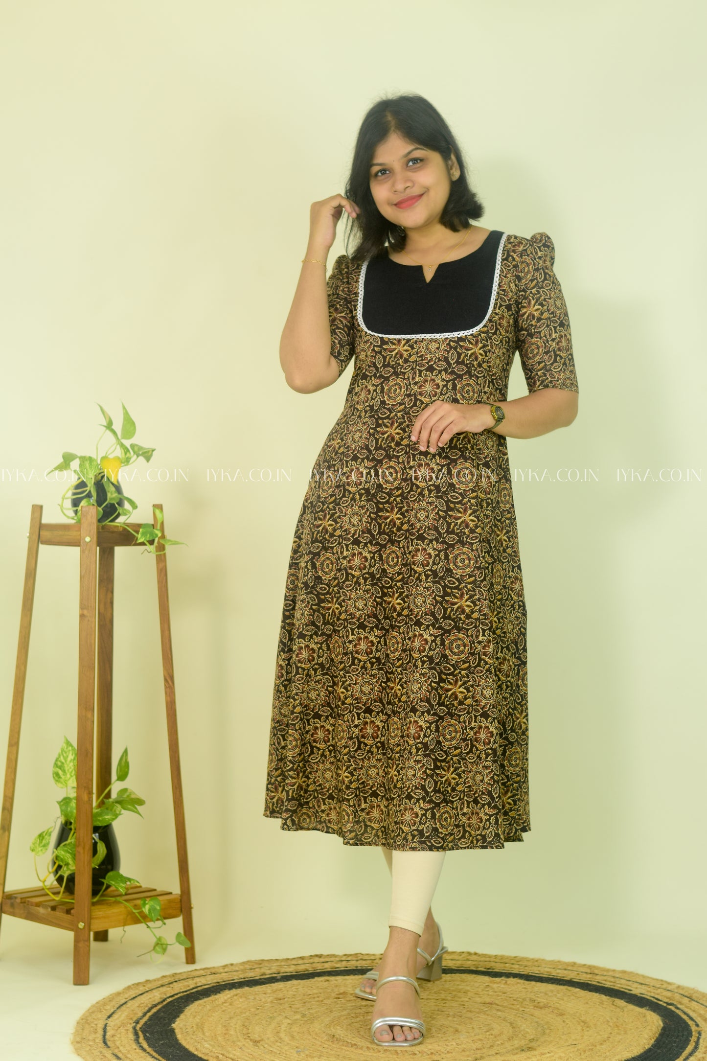 Cocoa Charm Cotton Kurthi