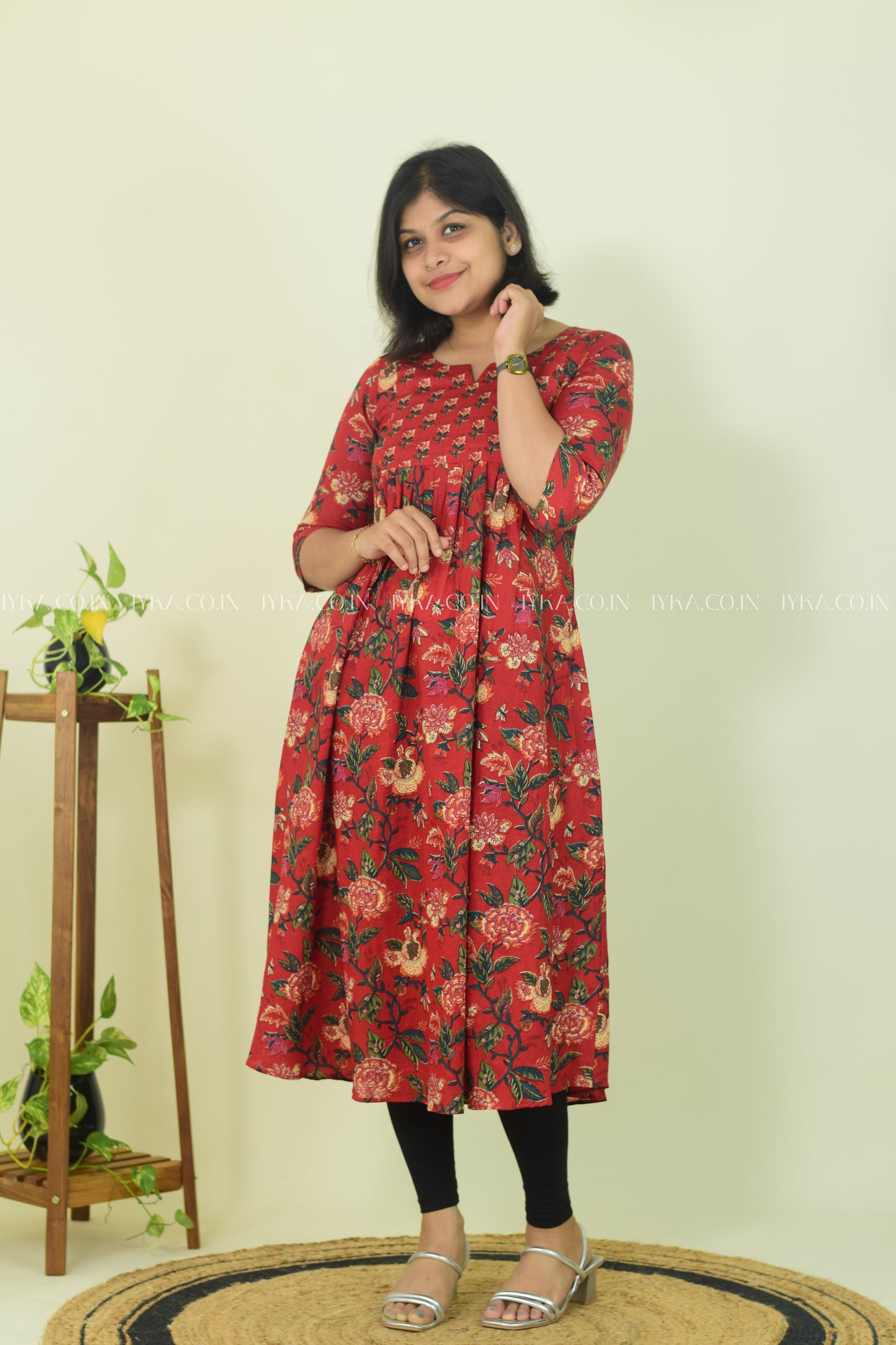 Rosé Garden A-Line Kurthi