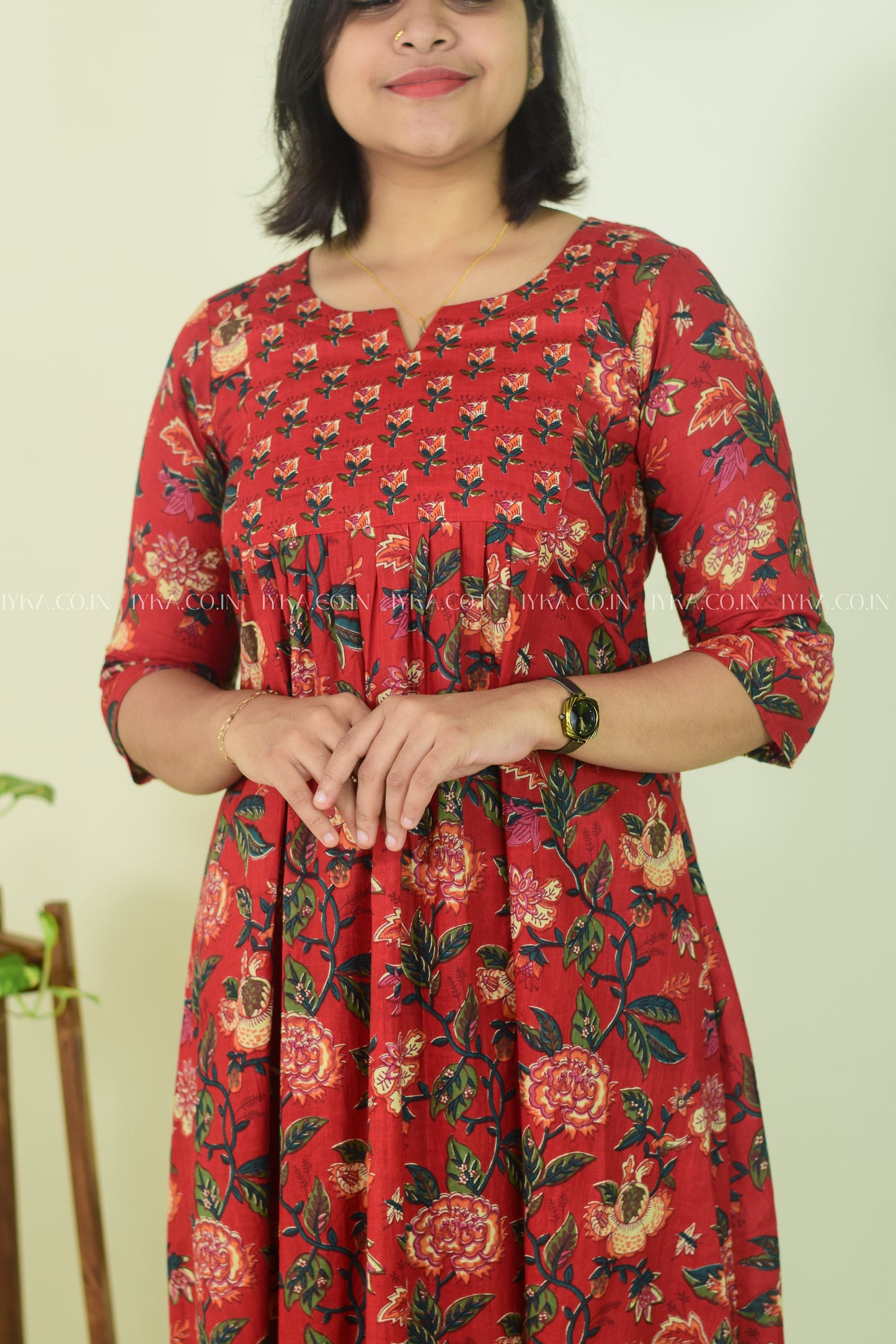 Rosé Garden A-Line Kurthi
