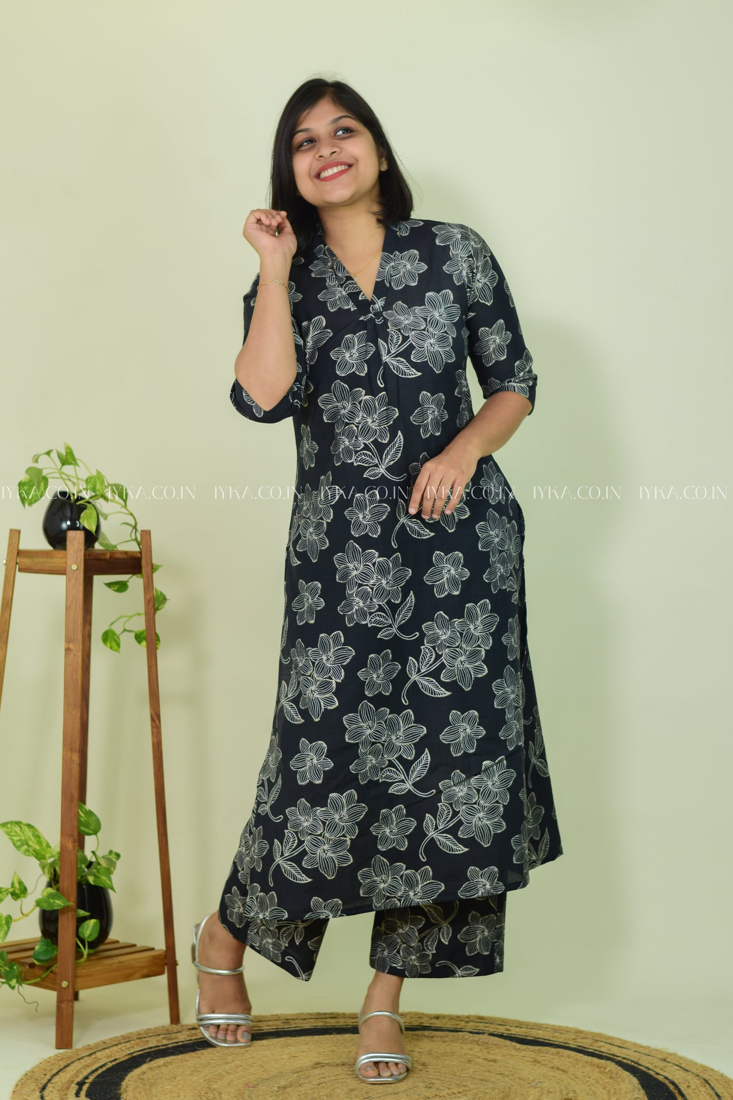 Midnight Petals Coord Set