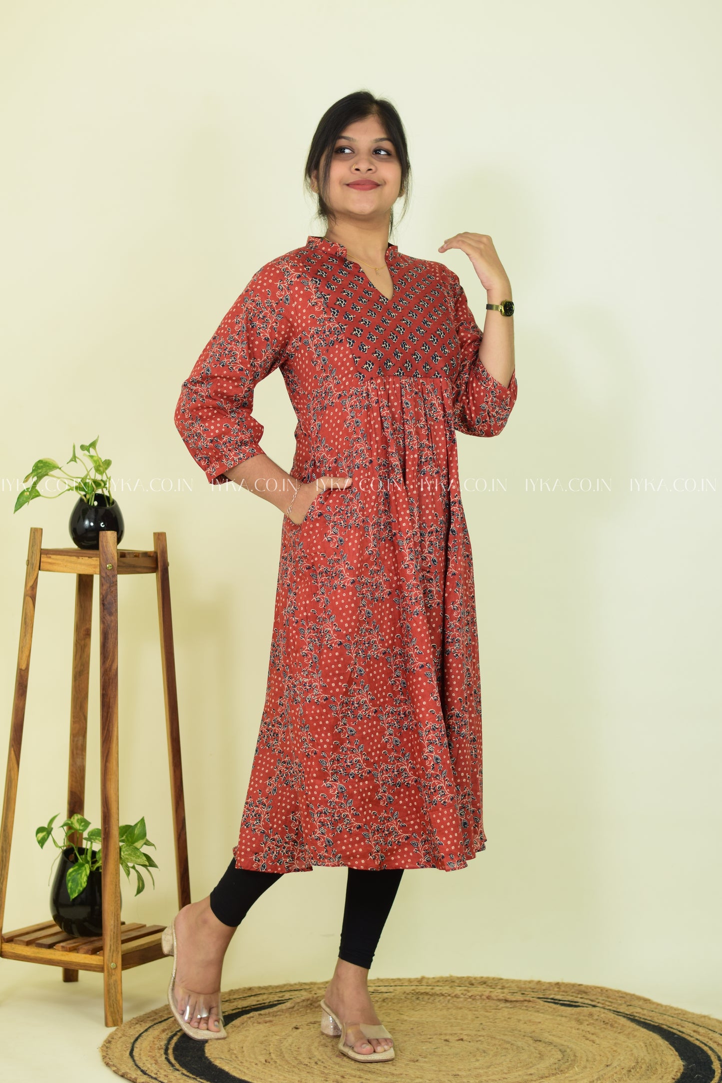 Clay Brown Cotton Kurthi