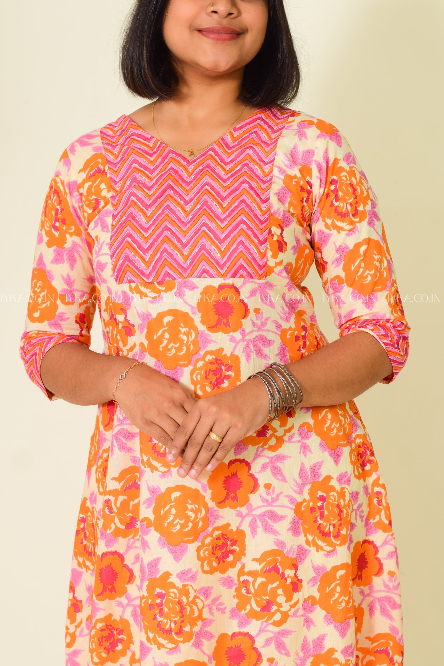 IYKA- MULTICOLOURED COTTON ALINE KURTHI #00165KUR