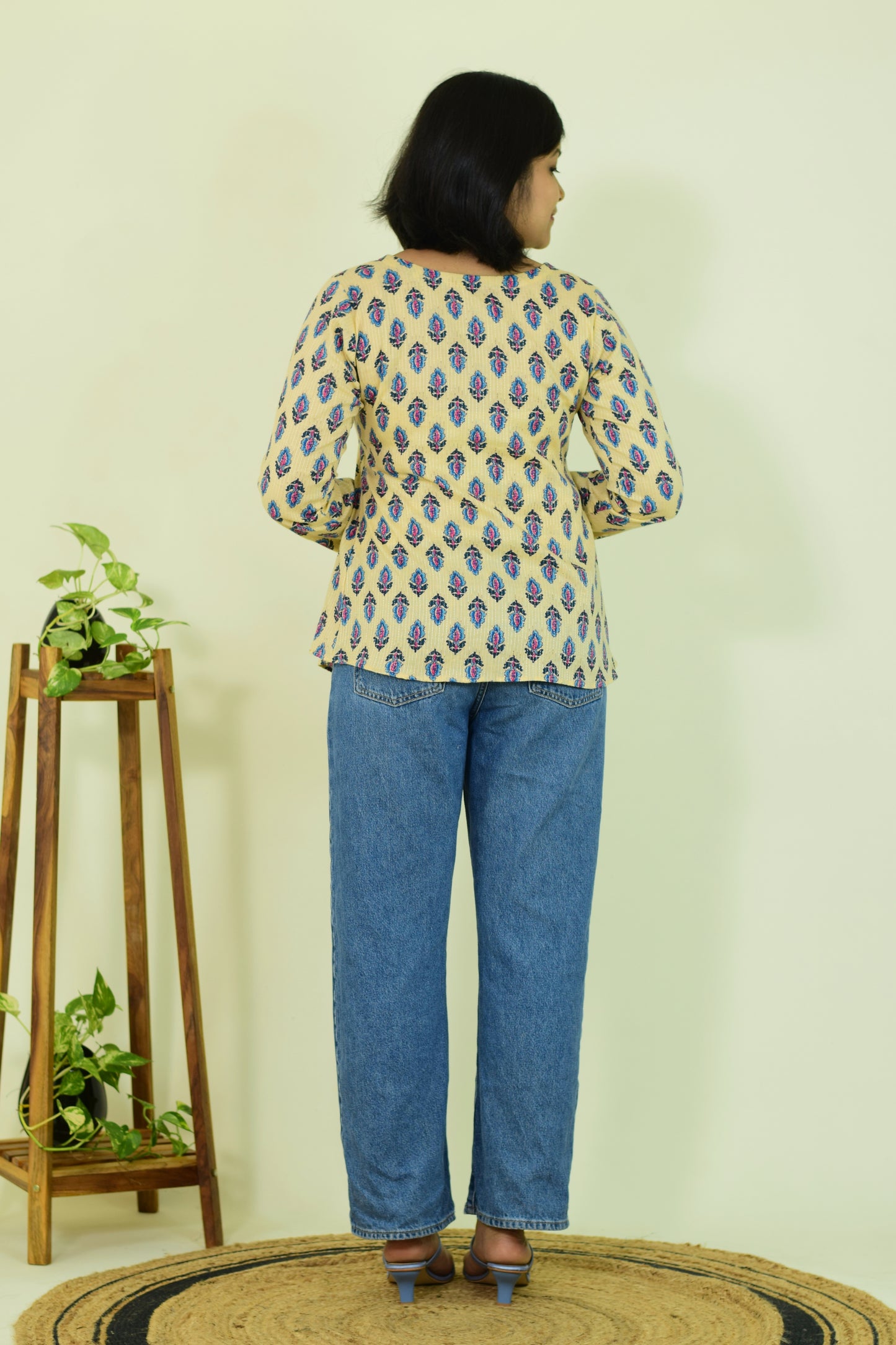 Sapphire Bloom Short Kurthi