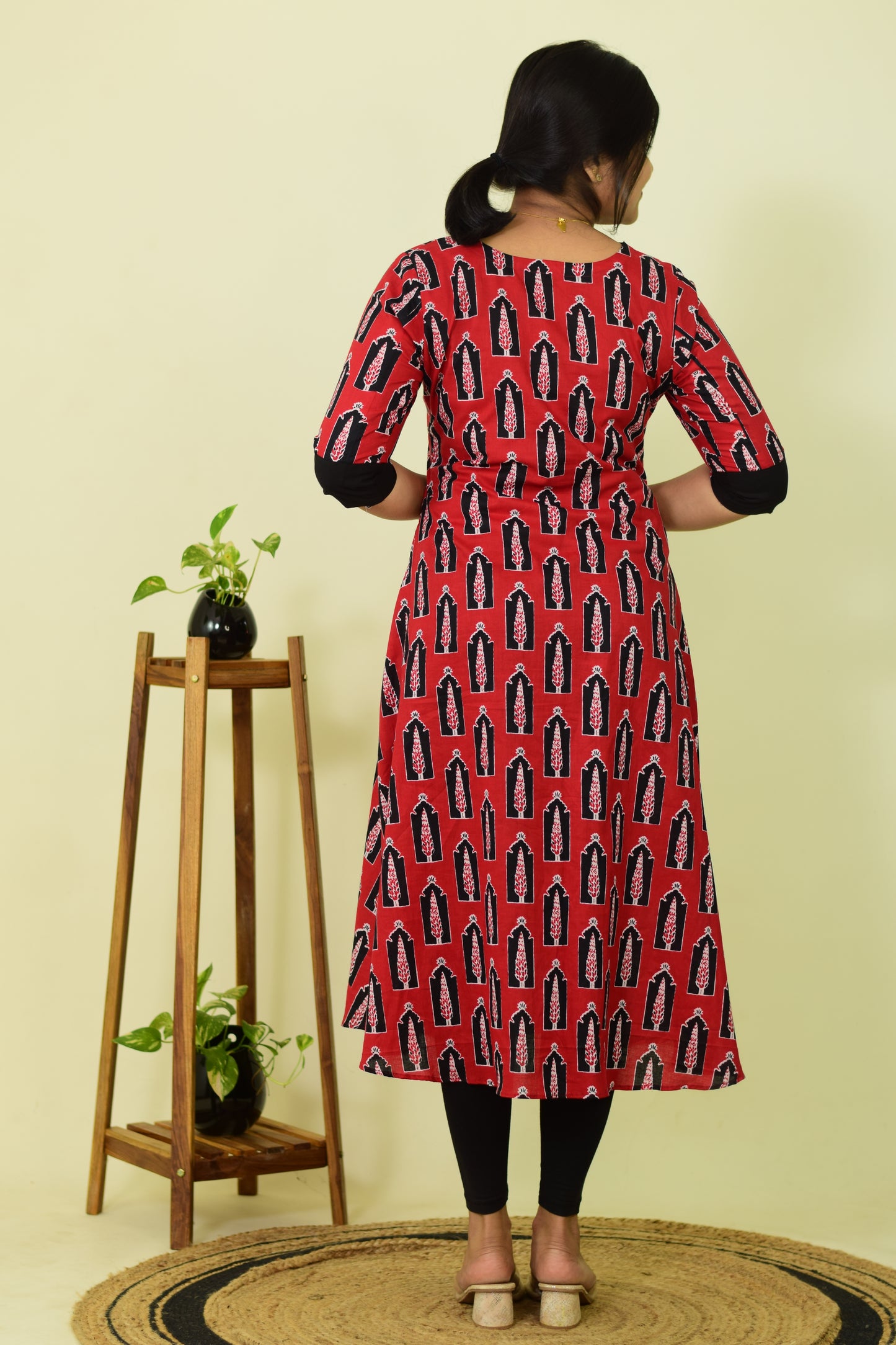 Rudra Black Contrast Kurthi