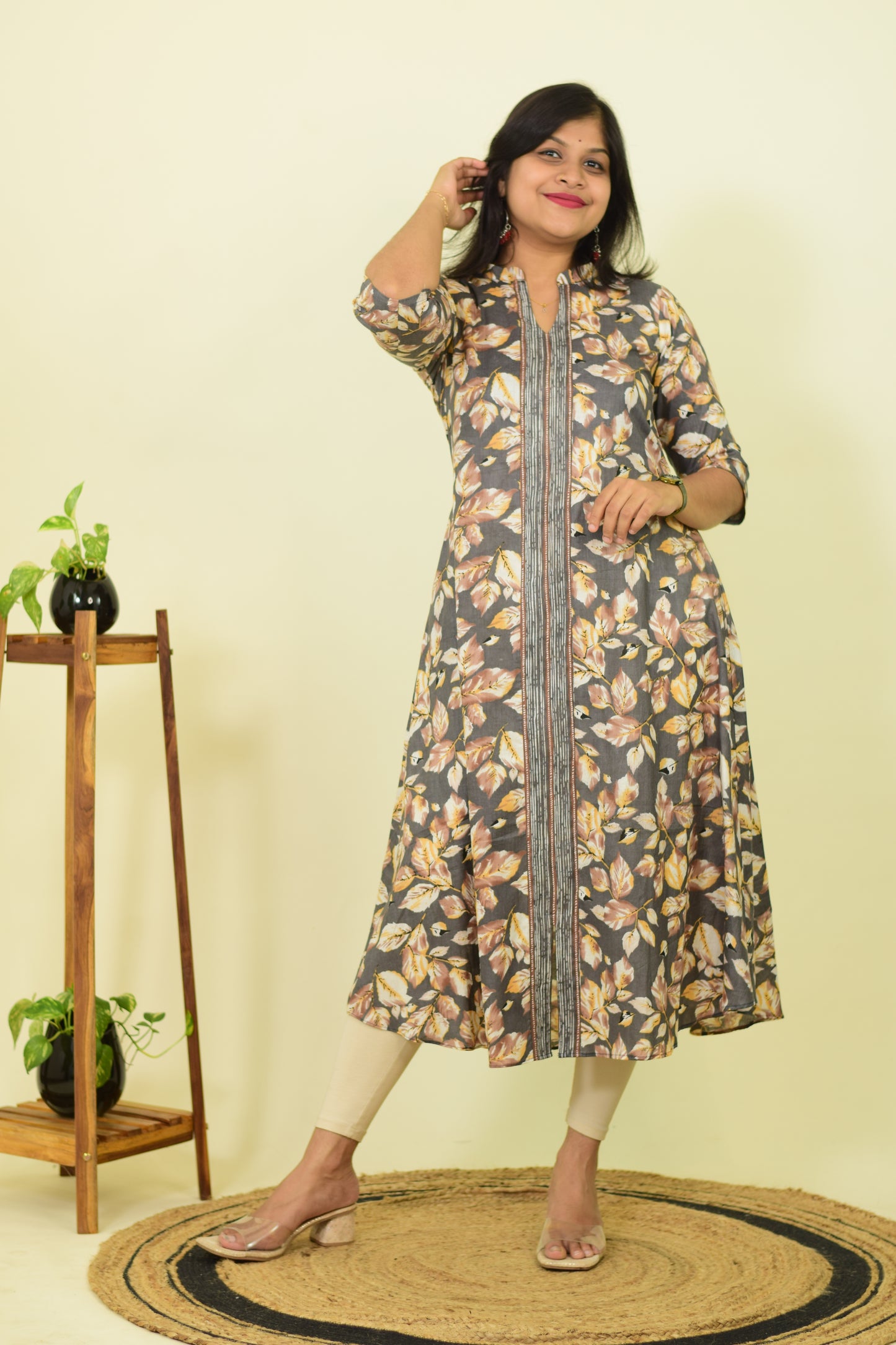Misty Flora Cotton Kurthi