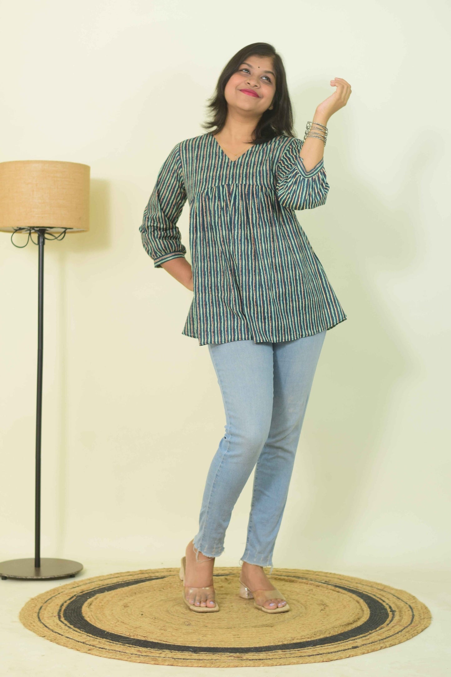 Daily Stripe Short Kurti