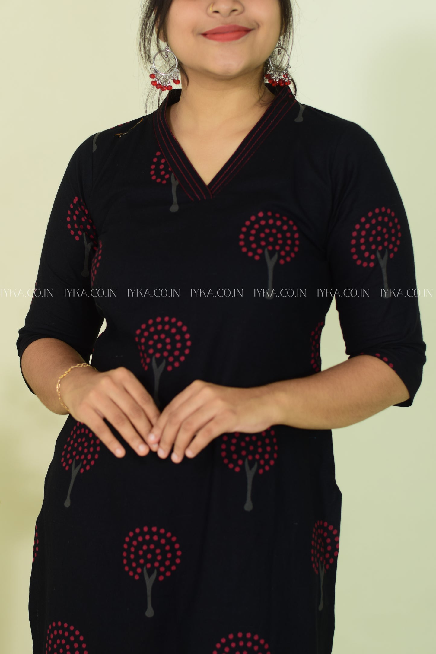 Black Ruby Slit Kurthi