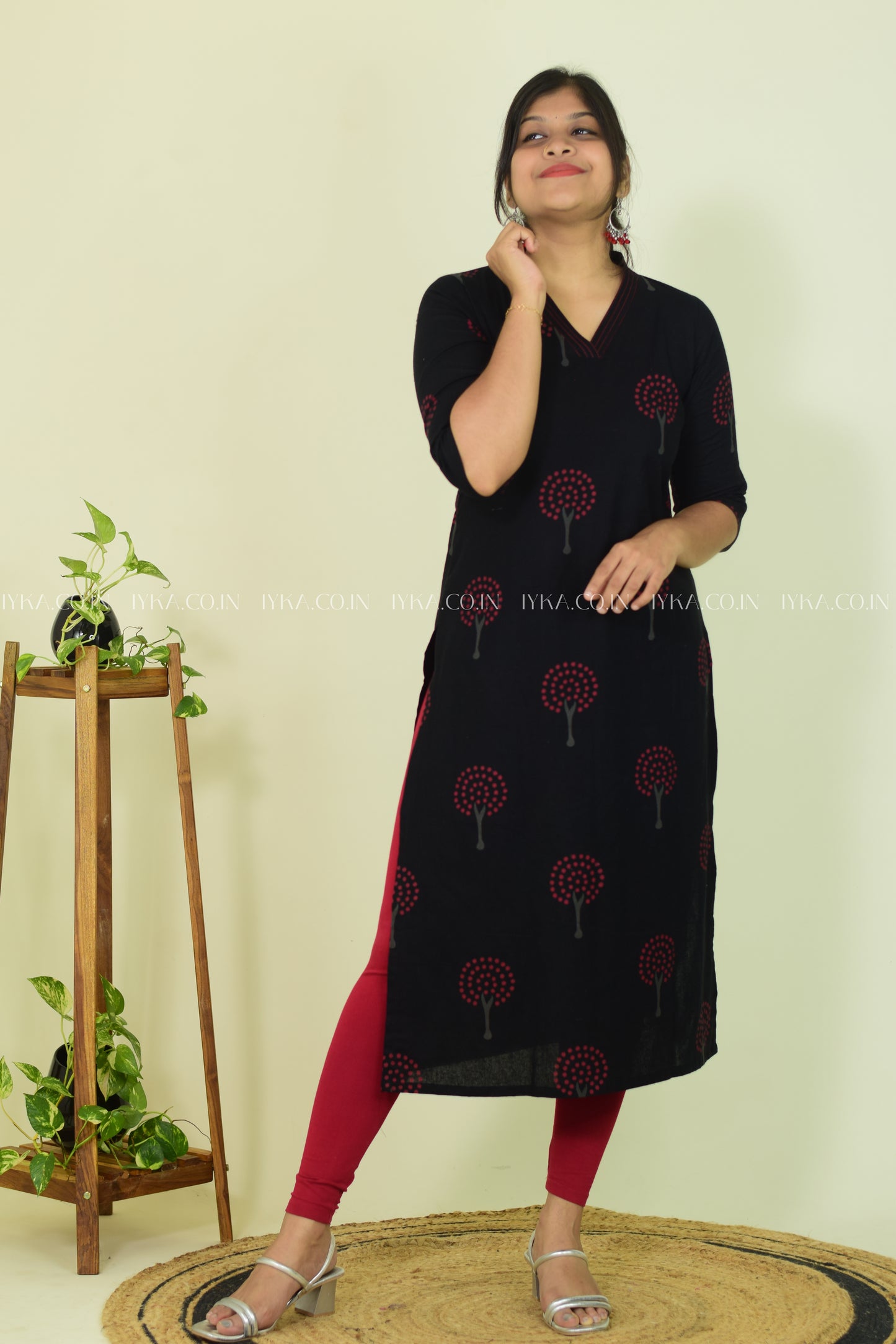 Black Ruby Slit Kurthi