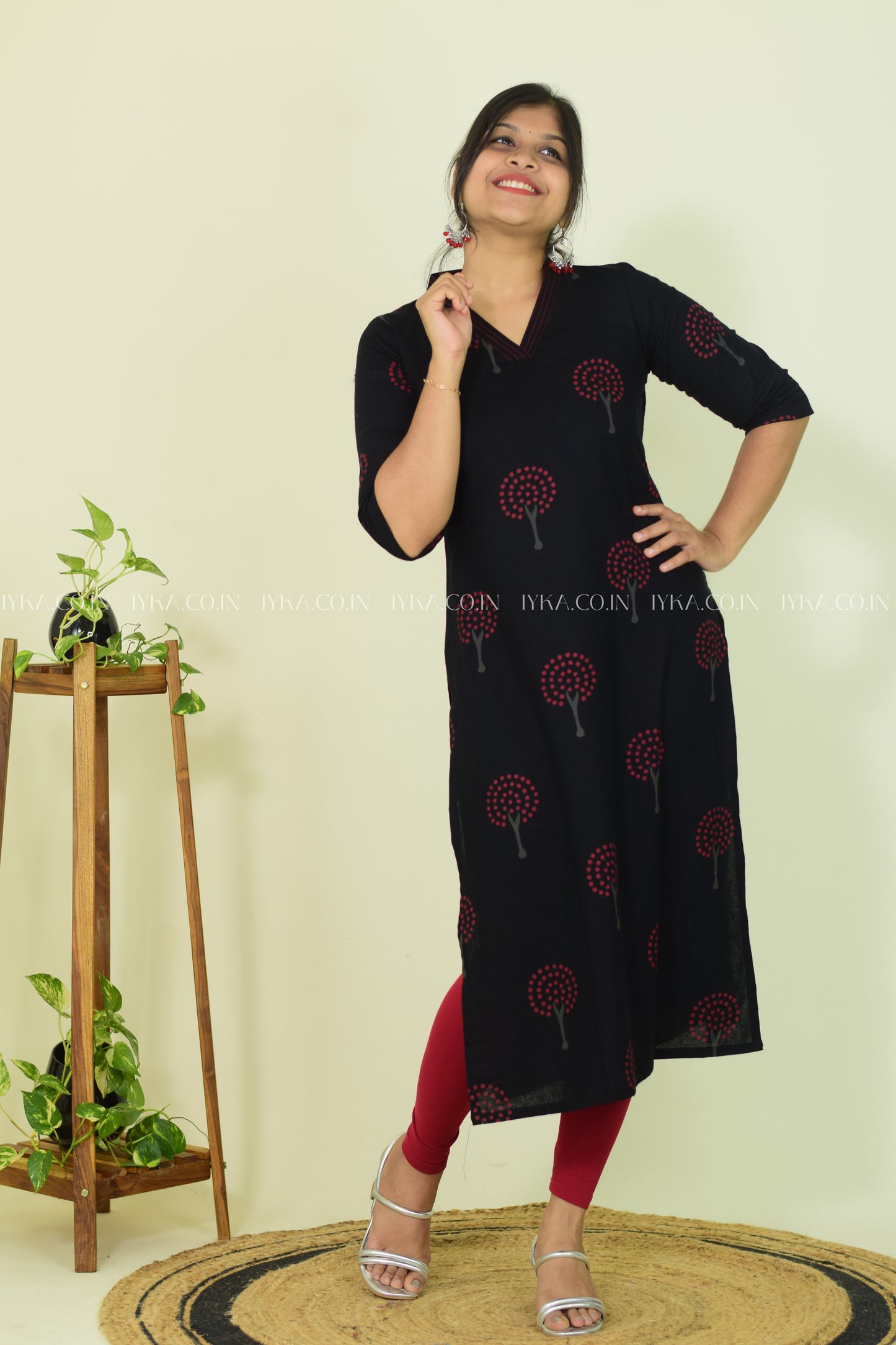 Black Ruby Slit Kurthi