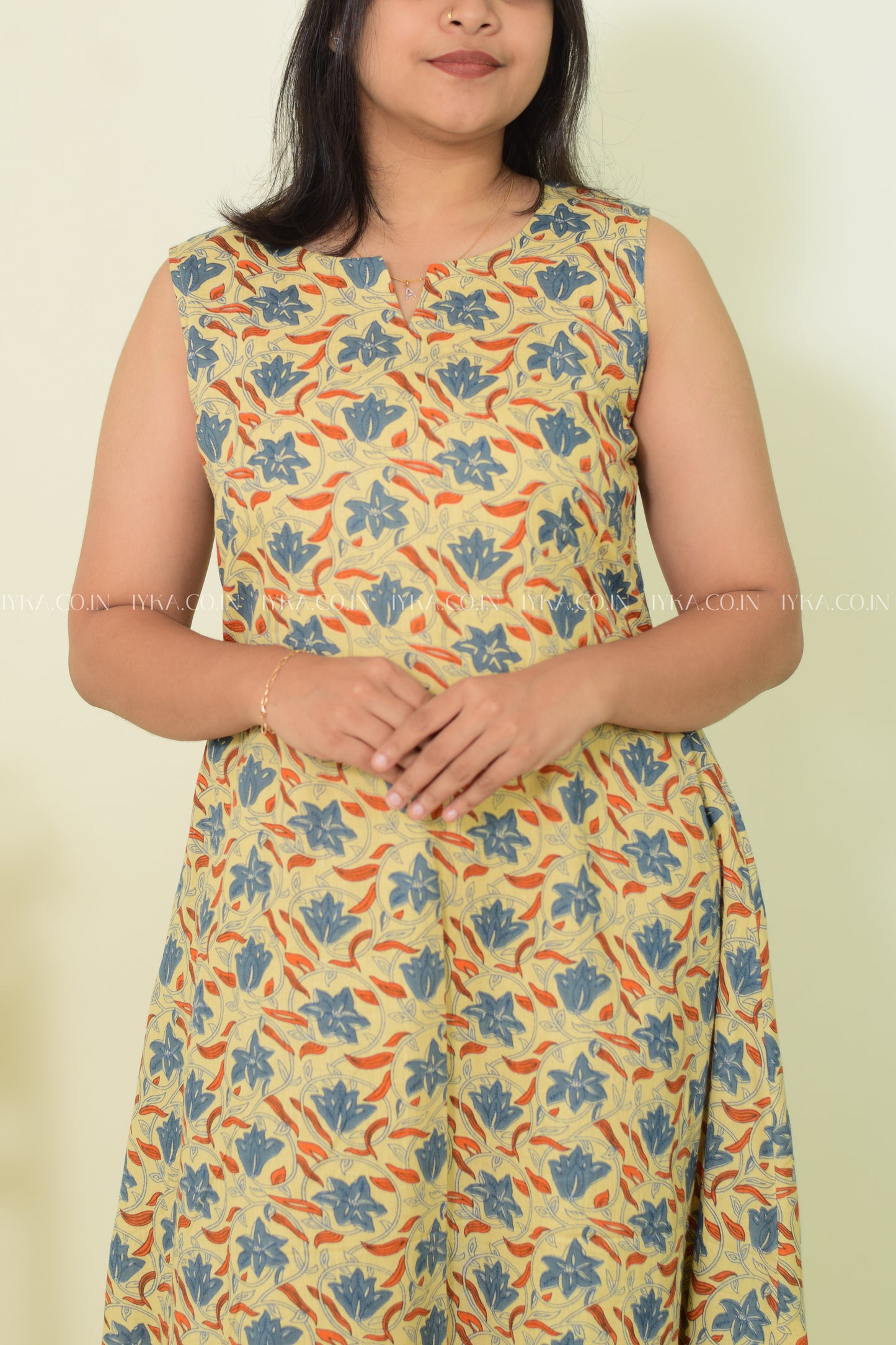 Floral Sand – Cotton Kurthi