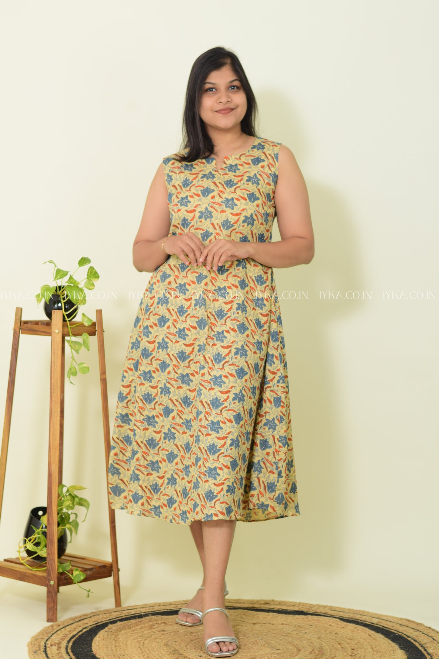 Floral Sand – Cotton Kurthi