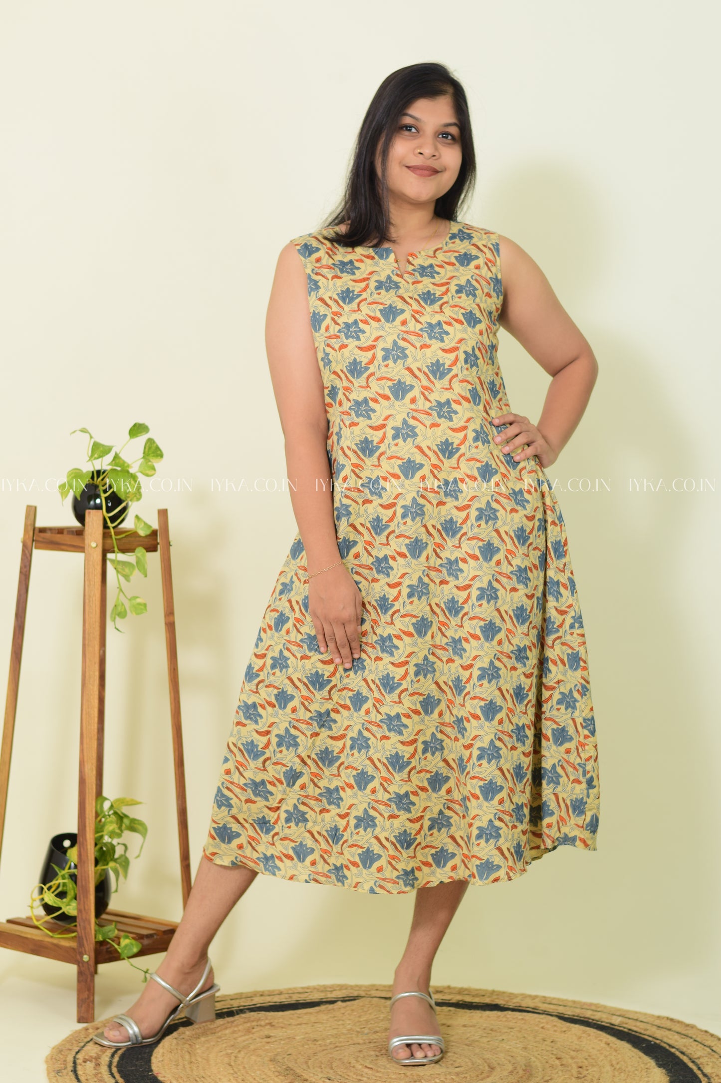 Floral Sand – Cotton Kurthi