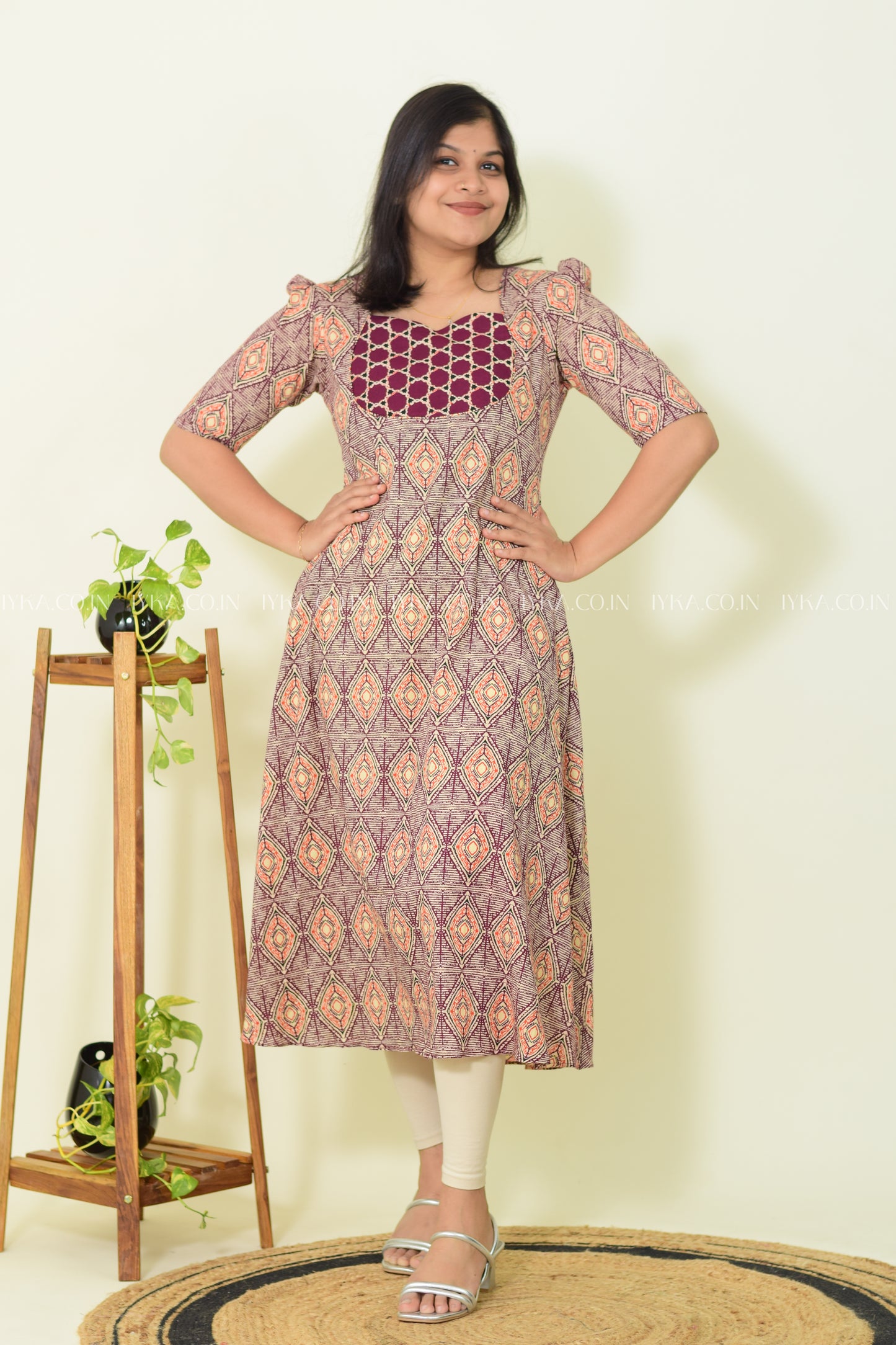 Tamarind Blush A-Line Kurthi