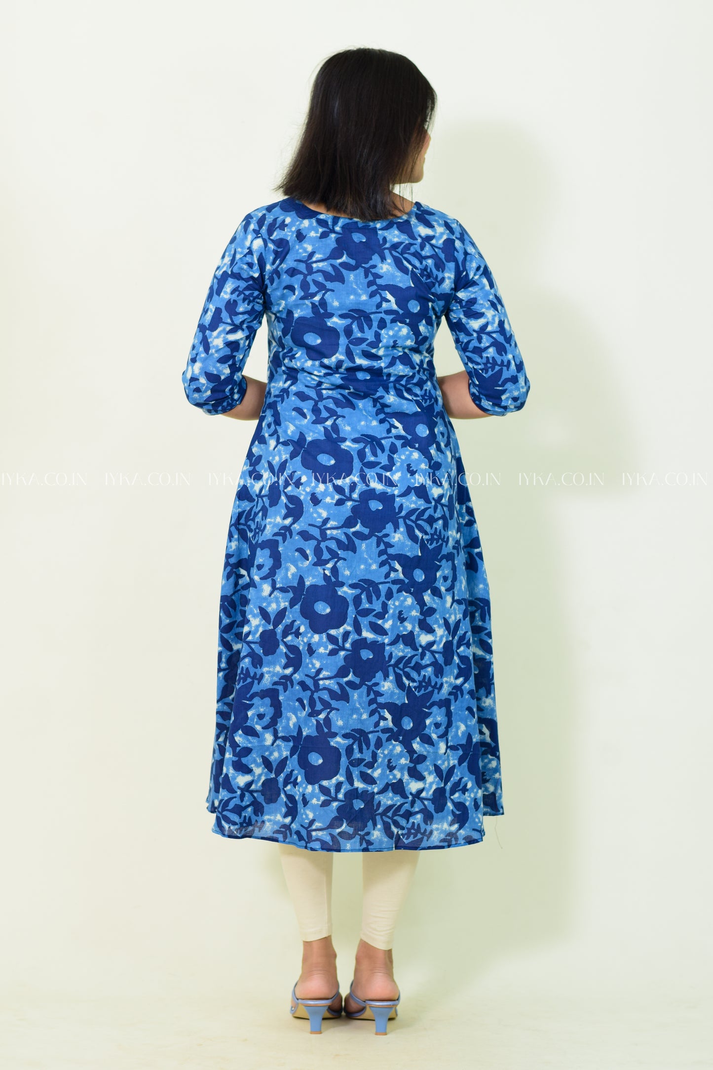 IYKA- BLUE COTTON ALINE KURTHI #00216KUR