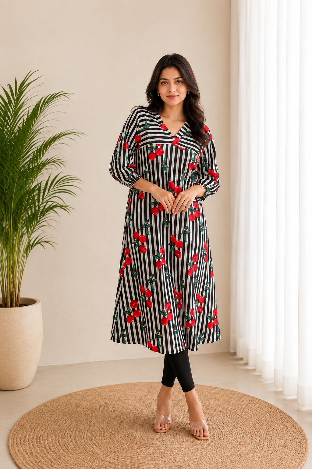 Cherry Stripe Charm