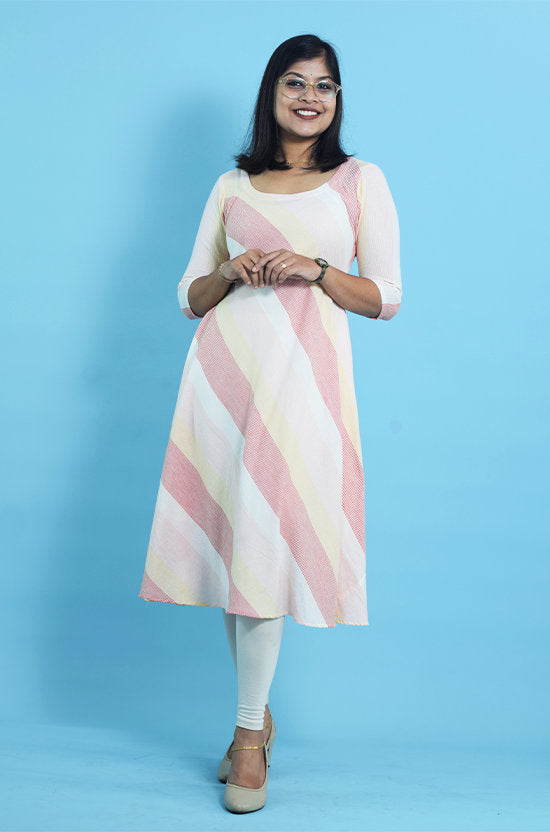 IYKA-Pastel A-line kurthi #010075