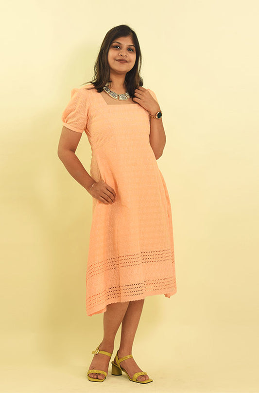 IYKA – Orange Cotton Dress #030028