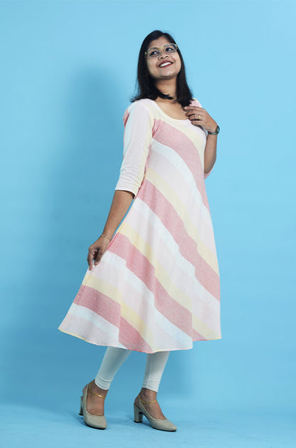 IYKA-Pastel A-line kurthi #010075