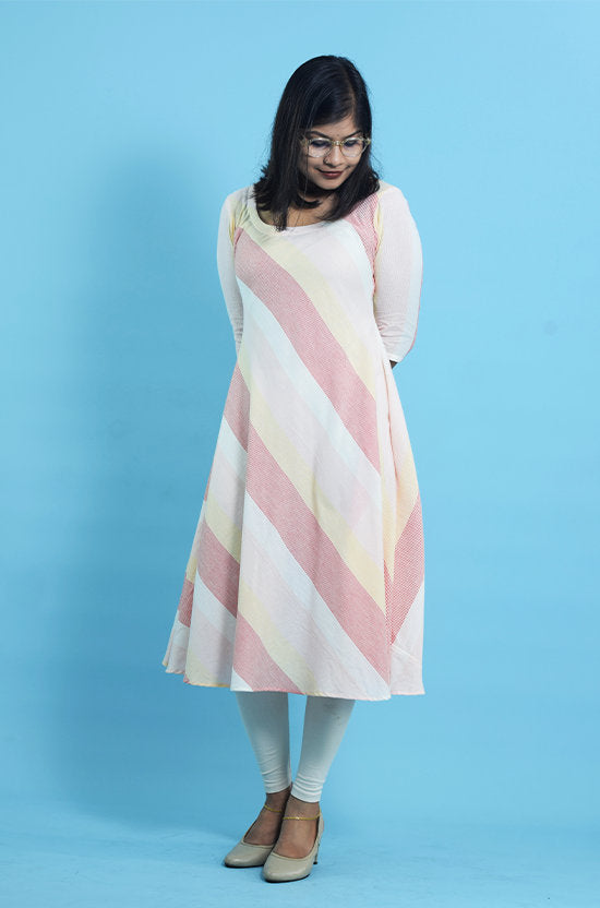 IYKA-Pastel A-line kurthi #010075