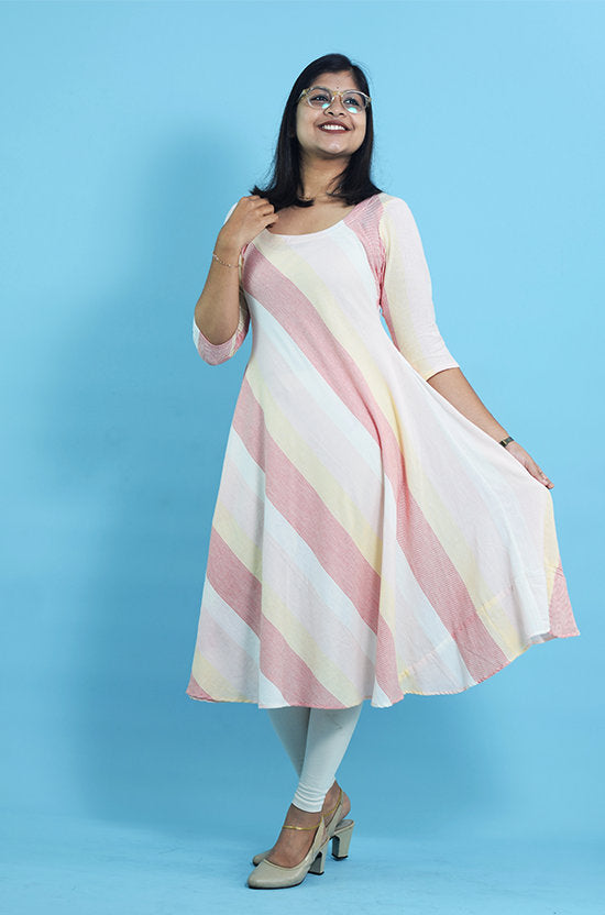 IYKA-Pastel A-line kurthi #010075