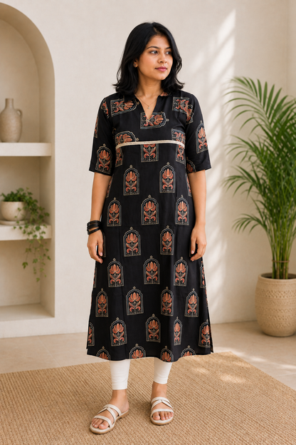 Aarika Black Kurta