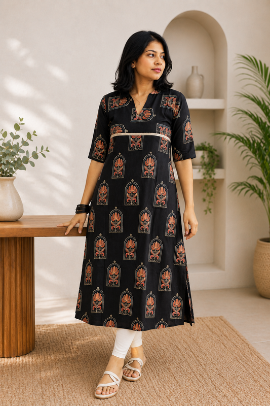 Aarika Black Kurta