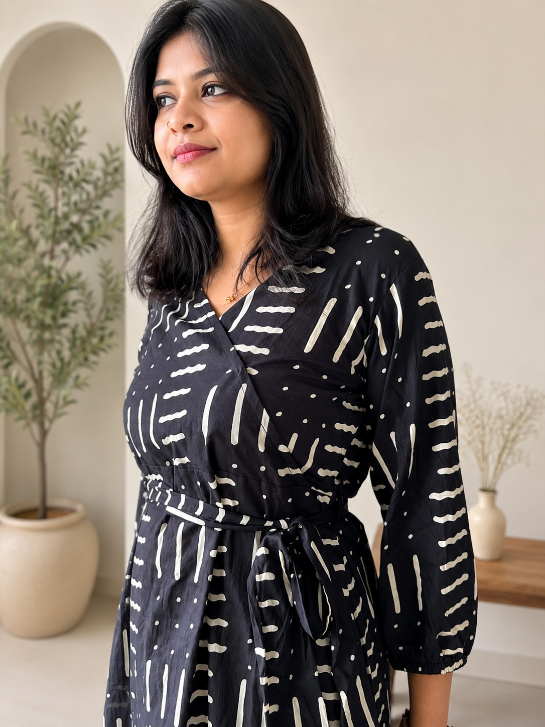 Dashline Wrap Dress
