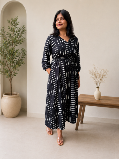 Dashline Wrap Dress