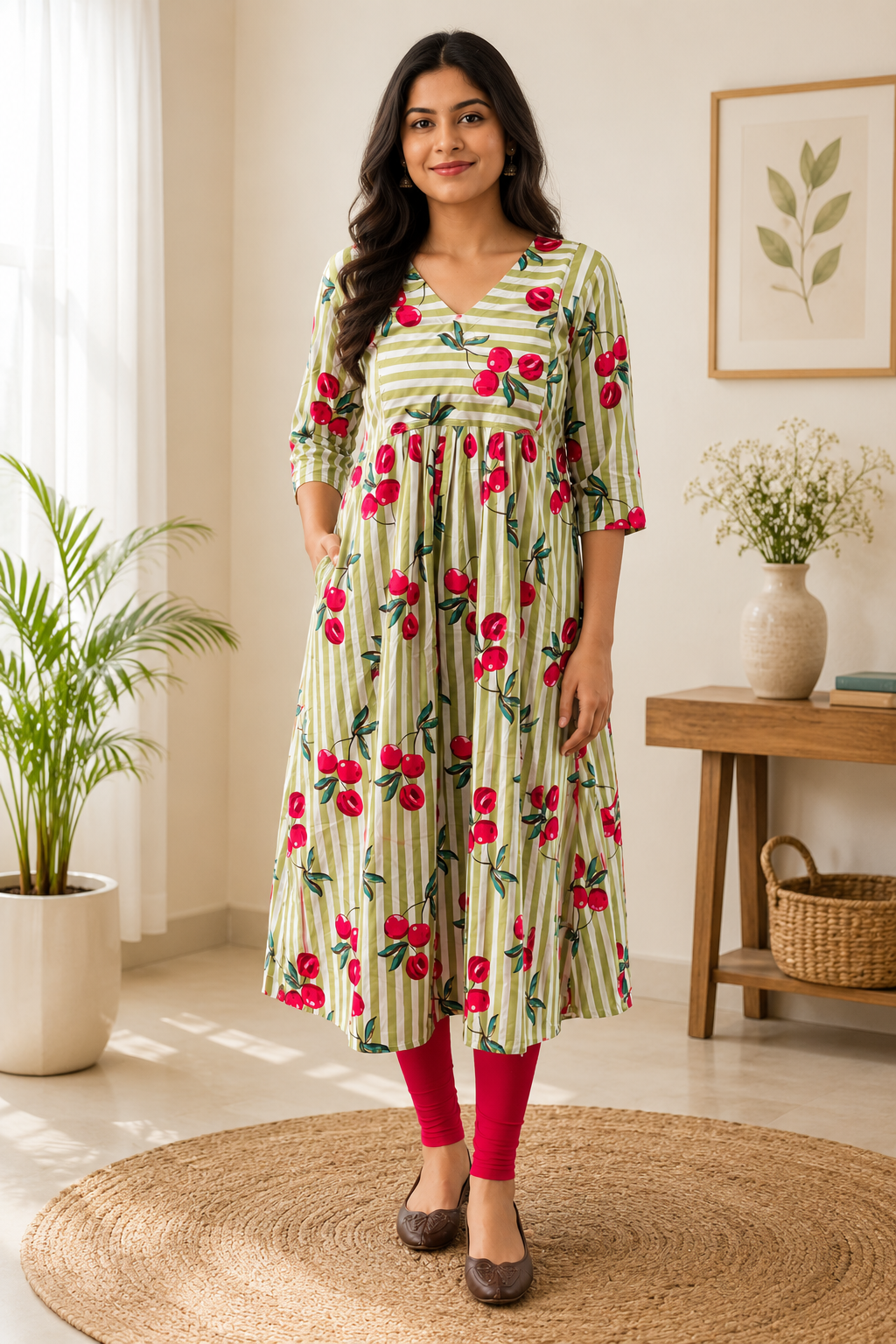 Blooming Cherry Kurthi