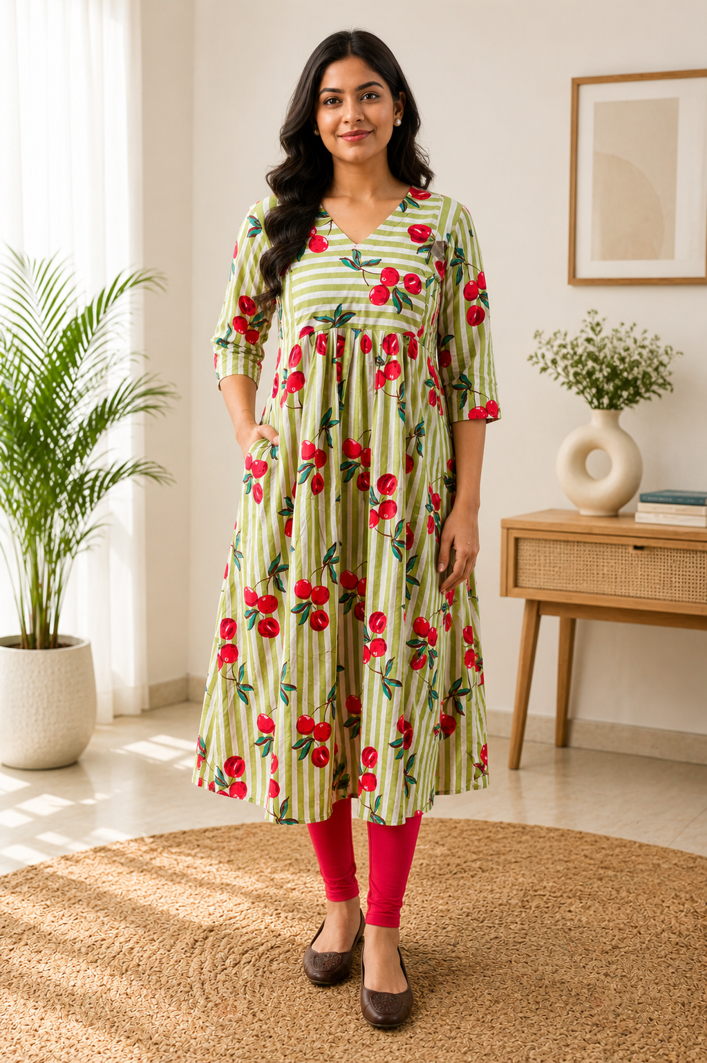 Blooming Cherry Kurthi