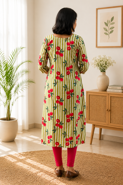 Blooming Cherry Kurthi