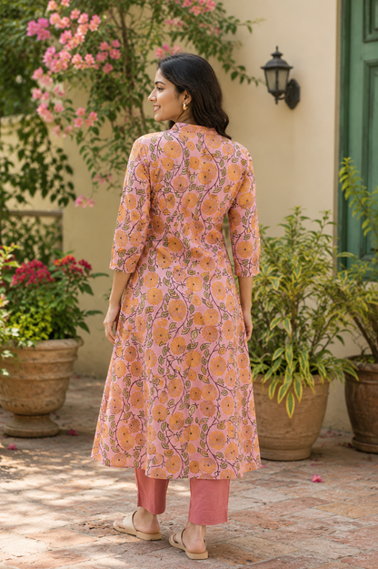 Marigold Bloom Kurthi