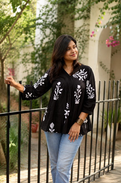 Black Orchid Short Kurthi