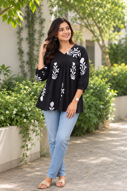Black Orchid Short Kurthi