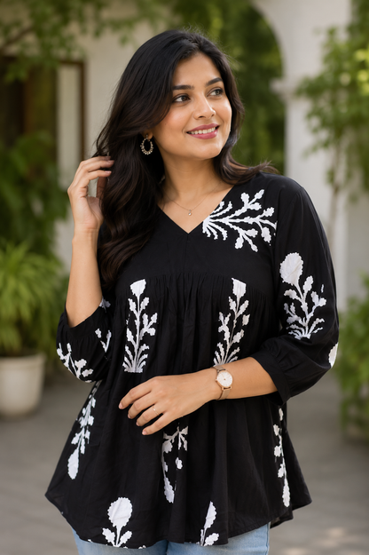 Black Orchid Short Kurthi
