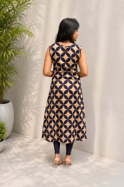 Navy Mosaic Dress