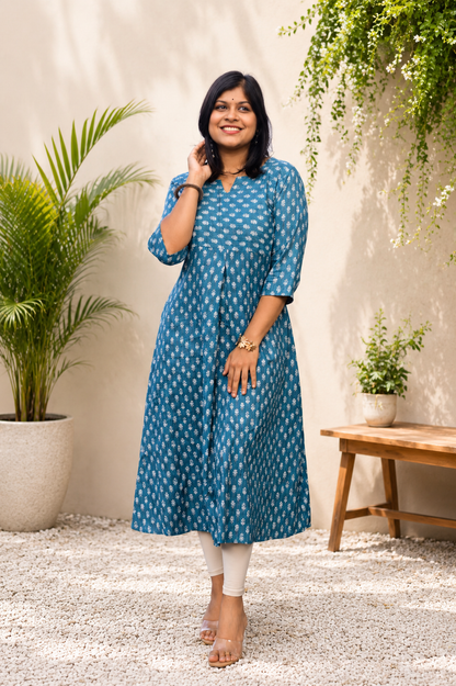 Blue Meadow Kurthi