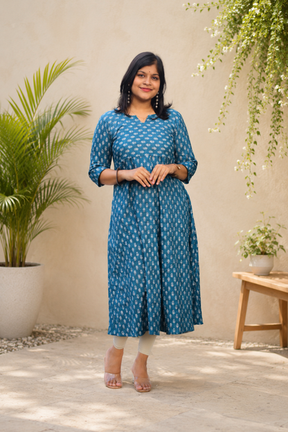 Blue Meadow Kurthi